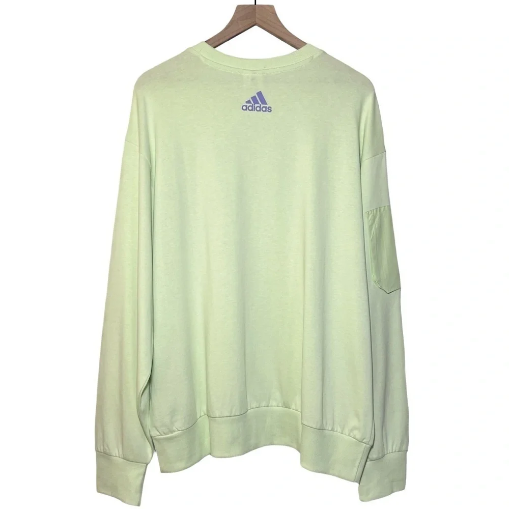 adidas Essentials Brandlove Sweatshirt in Almost Lime - Picture 5 of 9